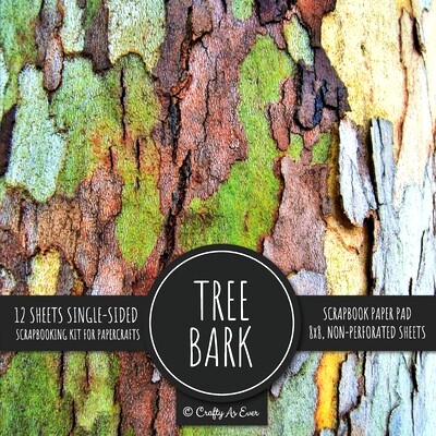 预订 Tree Bark Scrapbook Paper Pad: Rustic Texture Pattern 8x8 Decorative Paper Design Scrapbooking Kit for Cardmaking,
