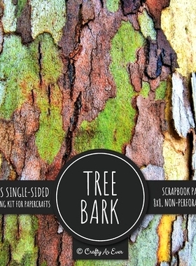预订 Tree Bark Scrapbook Paper Pad: Rustic Texture Pattern 8x8 Decorative Paper Design Scrapbooking Kit for Cardmaking,
