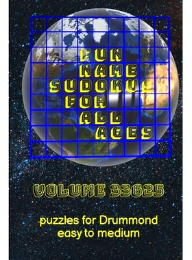 预订 Fun Name Sudokus for All Ages Volume 33625: Puzzles for Drummond - Easy to Medium: 9781312032125