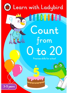预订 Count from 0 to 20: A Learn with Ladybird Activity Book 3-5 years: Ideal for home learning (EYFS): Ideal for home l