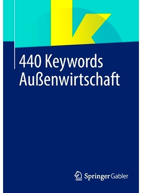 预订 440 Keywords Außenwirtschaft: 9783658357269