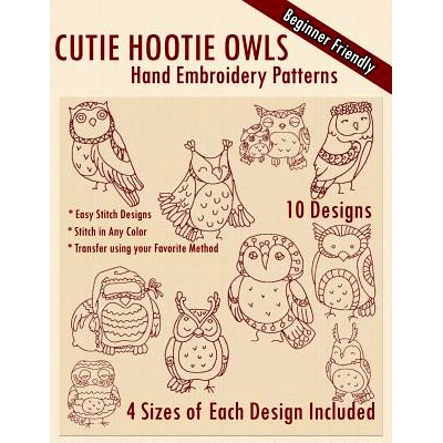 预订 Cutie Hootie Owls Hand Embroidery Patterns: 9781530630677