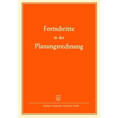 预订 Fortschritte in der Planungsrechnung: 9783663005438