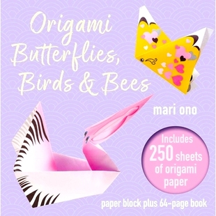 折纸蝴蝶 Butterflies Bees 预订 Block Book 鸟类和蜜蜂：纸块加 Page Birds Plus 978180065303 页书 Paper Origami