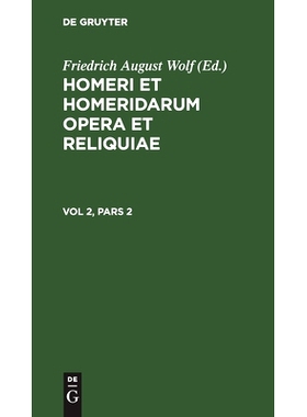 预订 Homeri Et Homeridarum Op. Et Reliq. V. 2/2  Hhor: 9783112449691