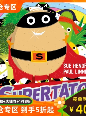 英文原版 土豆超人小队 纸板书 Sue Hendra & Paul Linnet 绘本 Supertato Super Squad