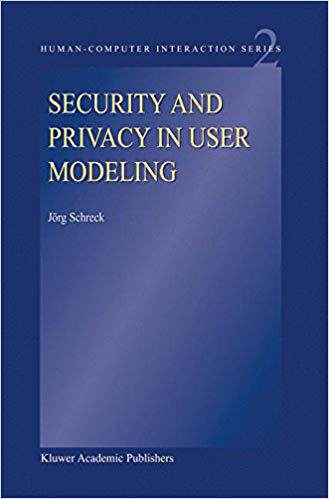 【预订】Security and Privacy in User Modeling