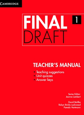 预订 Final Draft Level Teacher’s Manual: 9781107495388