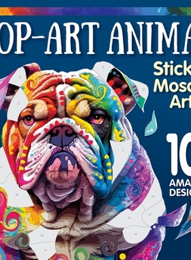 预订 Pop Art Animals Sticker Mosaic Art: 10 Amazing Designs: 9781497207097