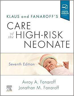 【预售】Klaus and Fanaroff’s Care of the High-Risk Neonate