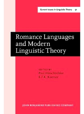 预订 Romance Languages and Modern Linguistic Theory. Selected papers from the XX Linguistic Symposium on Romance Languag