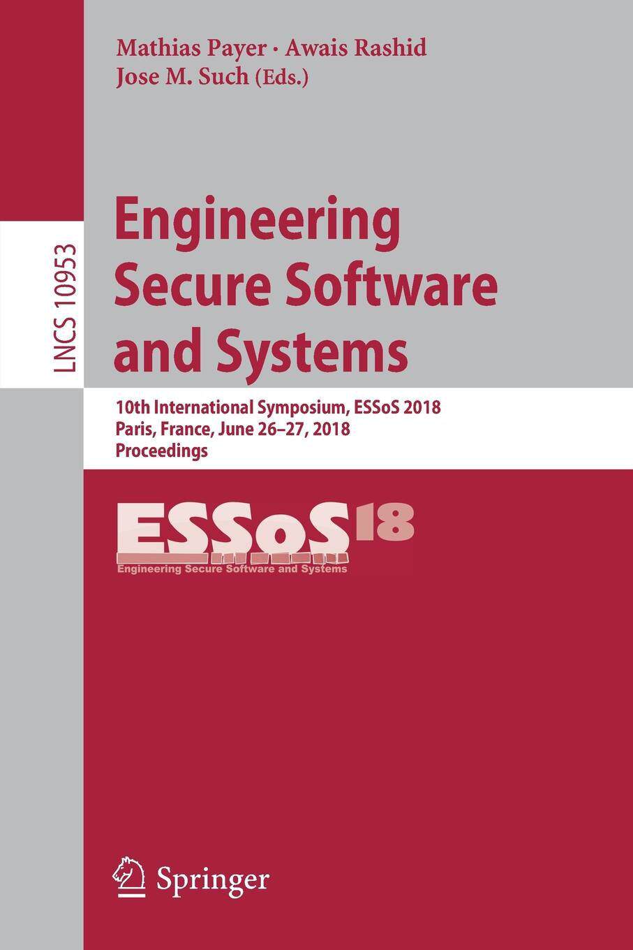 【预售】Engineering Secure Software and Syst...