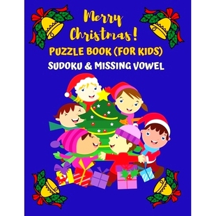 8.5 Merry BOOK Large for Vowel Sudoku ACTIVITY Kids 979 size Puzzle Christmas CHILDREN Book x11’’ Missing 预订