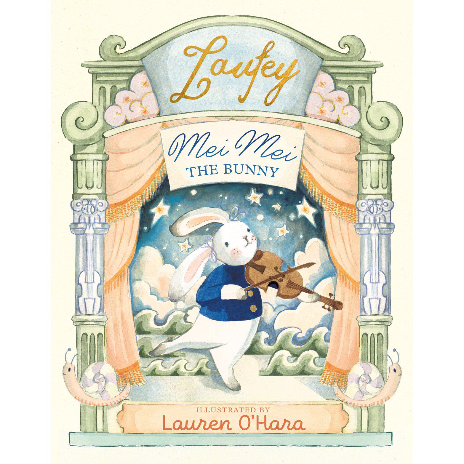 预售 美美兔 Laufey 林冰 Lauren O'Hara插画 精装绘本 音乐梦想绘本 英文原版 Mei Mei The Bunny - 实物图