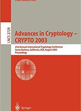 【预订】Advances in Cryptology -- CRYPTO 2003