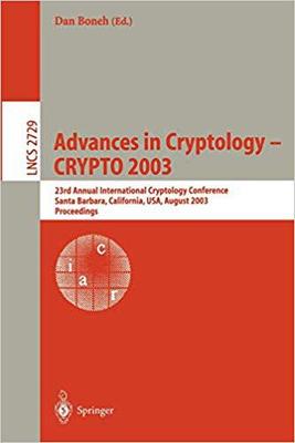 【预订】Advances in Cryptology -- CRYPTO 2003