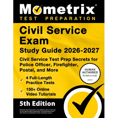 预订 Civil Service Exam Study Guide 2026-2027 - 4 Full-Length Practice Tests, 200+ Online Video Tutorials, Civil Service