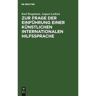 der Einführung Hilfssprache Zur 9783111103020 internationalen Frage künstlichen 预订 einer
