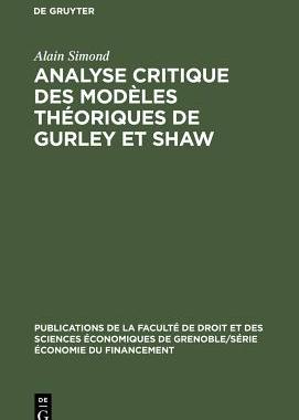 【预订】Analyse critique des modèles théoriques de Gurley et Shaw 9783110994629