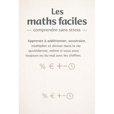 预订 Les maths faciles - comprendre sans stress: Apprenez à additionner, soustraire, multiplier et diviser dans la vie