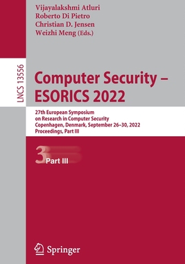 【预订】Computer Security – ESORICS 2022 9783031171420