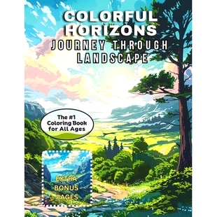 for Landscape Colorful 预订 9798884582545 Through Journey Coloring Ages All Book Horizons
