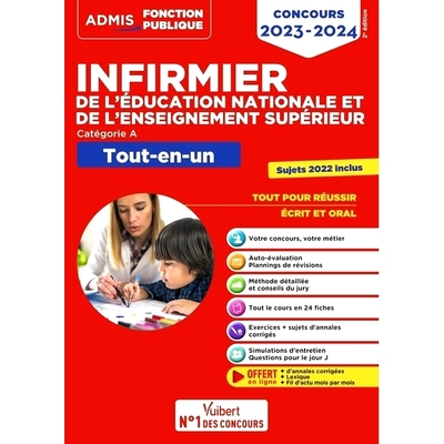 预订 Infirmier de l’Education nationale et de l’enseignement supérieur : catégorie A : tout-en-un, concours 2023-202