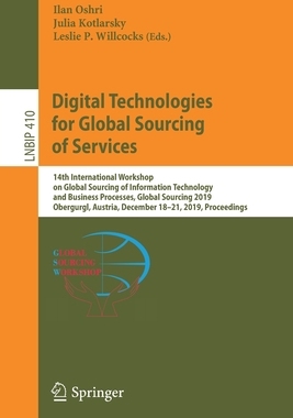 【预订】Digital Technologies for Global Sourcing of Services