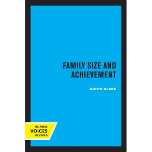 预订 Family Size and Achievement 家庭规模和成就: 9780520330580