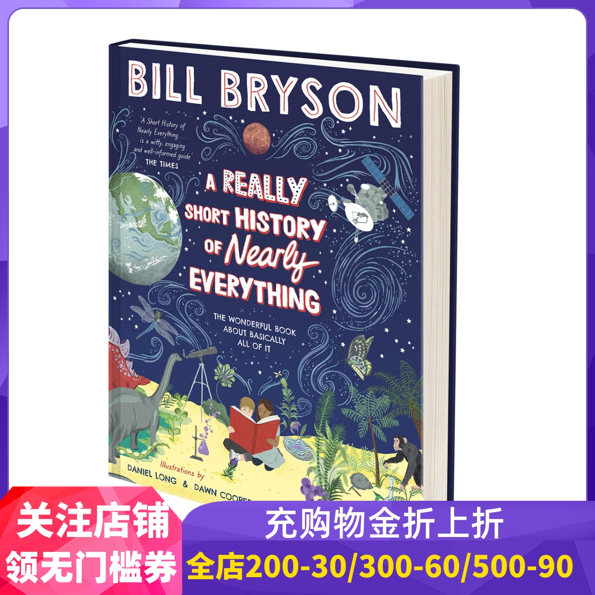 英文原版 万物简史 全新插画版 精装 Bill Bryson: A Really Short History of Nearly Everything