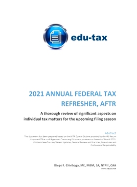 预订 2021 Annual Federal Tax Refresher, AFTR: 9780578809915