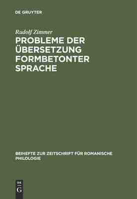 【预订】Probleme der Übersetzung formbetonter Sprache 9783484520875
