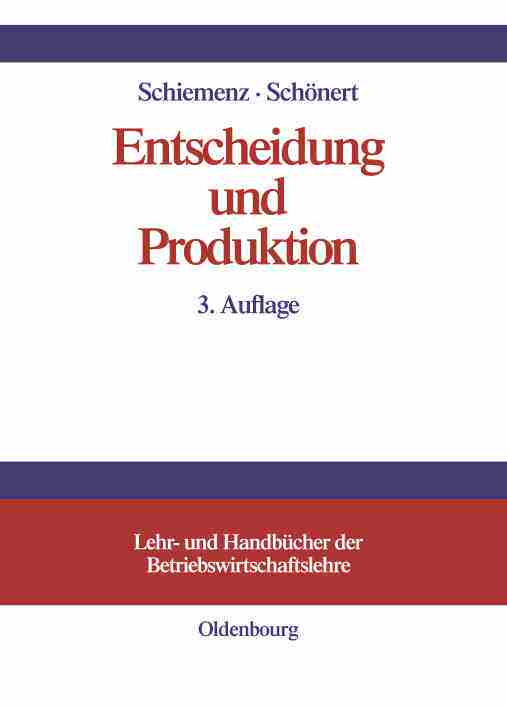 【预订】Entscheidung und Produktion 9783486577167