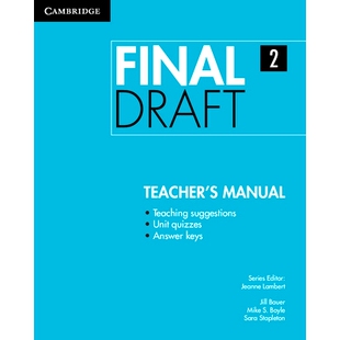 预订 Final Draft Level 2 Teacher’s Manual: 9781107495425