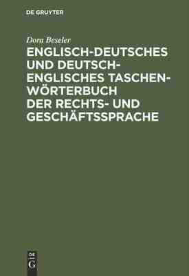【预订】Englisch-deutsches und deutsch-englisches Taschenwörterbuch der Rec 9783111283357