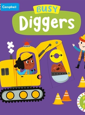 预订 Busy Diggers: A Push, Pull, Slide Book 忙碌的挖掘者: 9781035056163