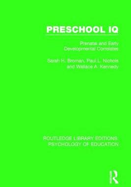 【预订】Preschool IQ: Prenatal and Early Developmental Correlates