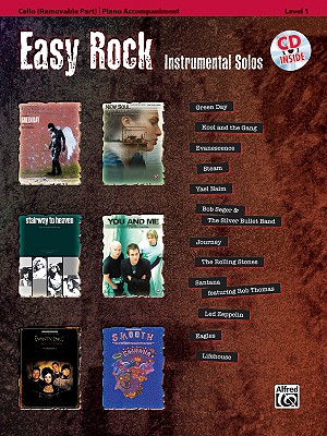 【预售】Easy Rock Instrumental Solos for Strings, Level 1: Cello, Book & CD [With CD (Audio) and Piano Accompanime...