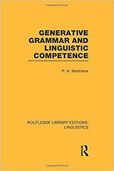 【预售】Generative Grammar and Linguistic Competence