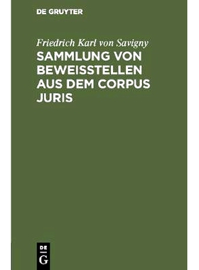 预订 Sammlung von Beweisstellen aus dem Corpus juris: 9783111117676