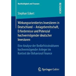 Anlagebereitschaft hochvermögender Investieren Potenzial und Erfordernisse – Deutschland Wirkungsorientiertes 预订