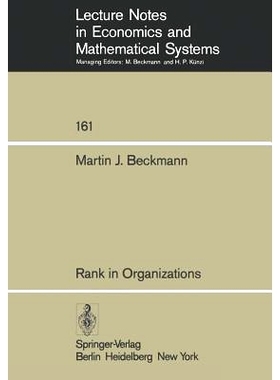 预订 Rank in Organizations: 9783540090885