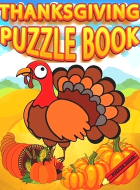 预订 Puzzler Squad Thanksgiving Puzzle Book: Word Search Puzzle Books for Adults, Large Print for Seniors, Fall Activiti