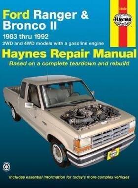 [预订]Ford Ranger & Bronco II 2WD & 4WD petrol (1983-1992) Haynes Repair Manual (USA) 9781563920660