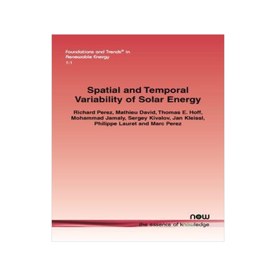 [预订]Spatial and Temporal Variability of Solar Energy 9781680831528