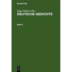 Gedichte Deutsche Bd. 9783486774276 预订 Heddg Hederer