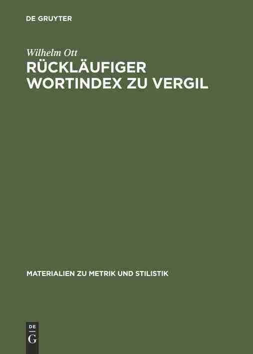 【预订】Rückläufiger Wortindex zu Vergil 9783484600393