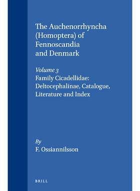 预订 The Auchenorrhyncha (Homoptera) of Fennoscandia and Denmark: Part 3: Family Cicadellidae: Deltocephalinae, Catalogu