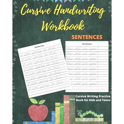 预订 Cursive Handwriting Workbook Sentences: Practice Cursive Writing Sentences, Letters and Notes for Kids and Teens: 9