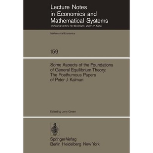 Peter Aspects Foundations the 预订 Equilibrium Papers Posthumous The Theory 9783540089 Kalman General Some